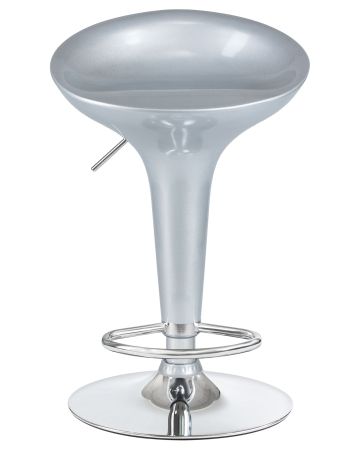 Стул барный BOMBA серебристый металлик