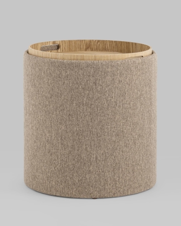 Пуф-столик с ящиком Хюгге S рогожка бежевый