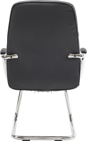 Кресло для посетителей Vesta CF экокожа черный