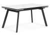 Керамический стол Норман 120(180)х80 snow (alpin) white, черный