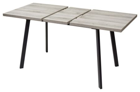 Стол ФИН 120 дуб шерман серый, черный каркас