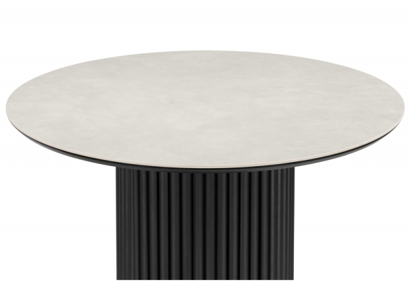 Керамический стол Барел 89 carmen light grey, черный
