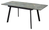 Стол АРУБА 140 ШТОРМ, стекло, черный каркас