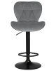 Набор 2 шт Стул барный BARNY BLACK, серый велюр (MJ9-75)
