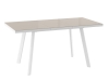БОРГ-120(160)х80 стол раздвижной со стеклом латте, белый