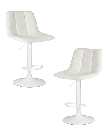 Набор 2 шт Стул барный TAILOR WHITE, белый PU