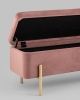 Банкетка Болейн с ящиком велюр розовый