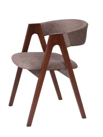 Стул "Честер 1" темный орех, ткань Айсберг корица