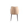 Стул с подлокотниками Hunt, бархат бежевый, черный конус