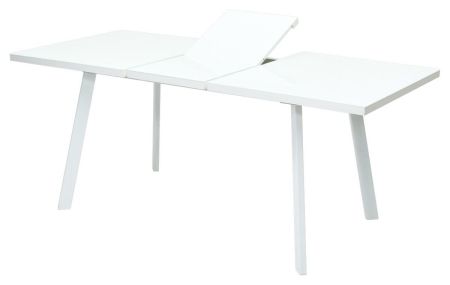Стол ФИН 120 белый, стекло, белый каркас