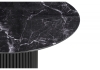 Стол стеклянный Барел 110 черный мрамор, черная пленка, черный