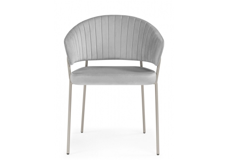 Стул на металлокаркасе Лео светло-серый (H-09), серый