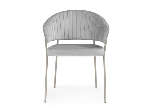 Стул на металлокаркасе Лео светло-серый (H-09), серый