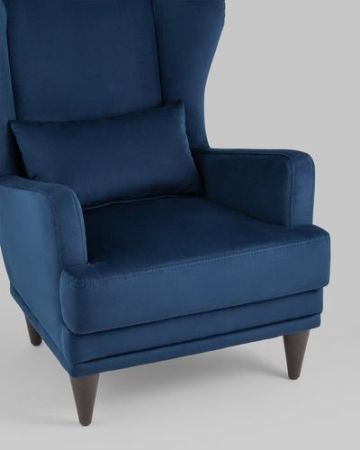 Кресло Скотт велюр темно-синий