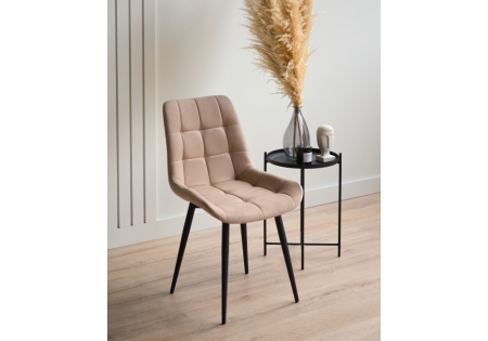 Стул на металлокаркасе Челси 360 К бежевый (zd 210), черный np