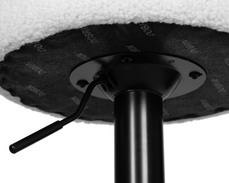 Набор 2 шт Табурет барный TEDDY BLACK, белый букле (13)