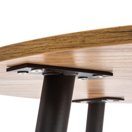 Стол URANUS ЛДСП, металл 90x90x77 см дуб вотан, черный