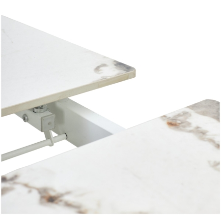 Стол CORNER 120 GLOSS GOLDEN JADE SOLID CERAMIC, WHITE