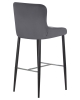 Стул барный CHRISTIAN'75 черные ножки, темно-серый велюр V108-91