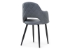 Стул Гутрид ромбы сзади без складок черный, серый