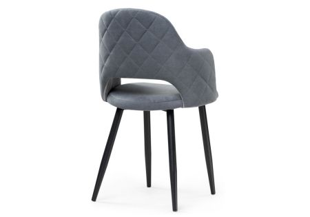 Стул Гутрид ромбы сзади без складок черный, серый