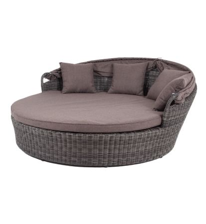 Плетеная кровать "Стильяно" круглая, цвет графит