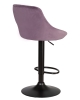 Стул барный LOGAN черный пудрово-сиреневый велюр MJ9-52