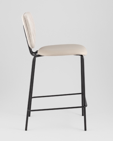 Стул полубарный Masey бежевый с бежевой экокожей