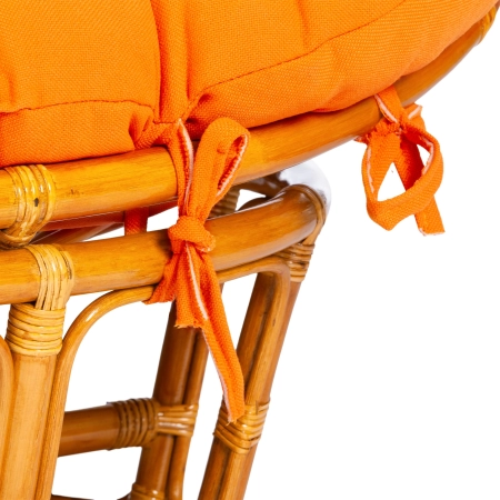 Диван MAMASAN/МАМАСАН 23/02 W, с подушкой, оранжевый, коричневый