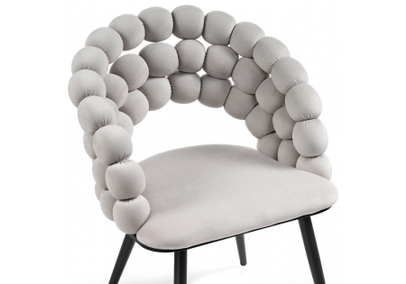 Стул на металлокаркасе Ball серый, черный