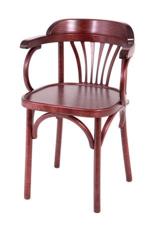 Деревянный стул Венский махагон с твердым сиденьем