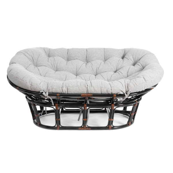 Диван MAMASAN/МАМАСАН 23/02 W, с подушкой, серый, темно-коричневый