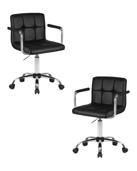 Набор 2 шт Офисное кресло для персонала TERRY, черный