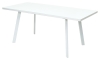 Стол ФИН 120 белый, стекло, белый каркас