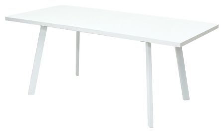 Стол ФИН 120 белый, стекло, белый каркас