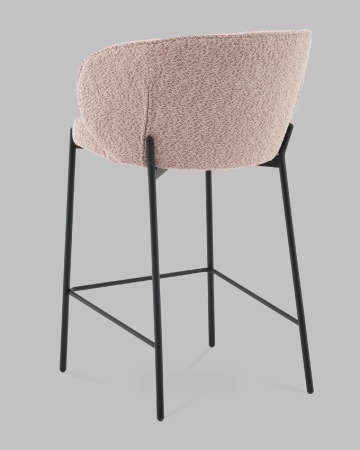 Стул полубарный Тисдейл букле розово-персиковый