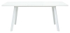 Стол ФИН 120 белый, стекло, белый каркас