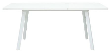 Стол ФИН 120 белый, стекло, белый каркас