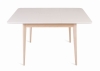 Раздвижной стол Рэй 90 белый с подстольем беленый дуб