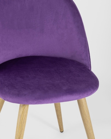 Стул Лион велюр с ромбами лиловый