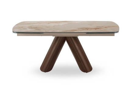 Стол SENTI GLOSSY TOSCANE орех фото в интернет-магазине Stoolmarket