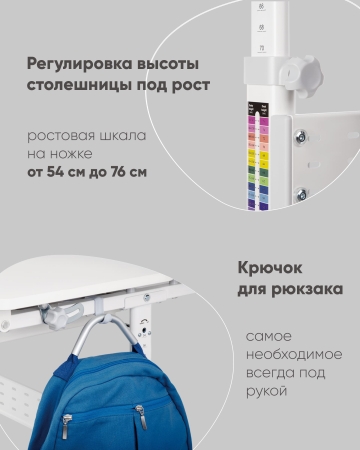 Парта растущая E601 клен фото в интернет-магазине Stoolmarket