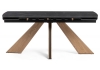 Керамический стол Шаннон 180(240)х90х79 черный мрамор, дуб монтана
