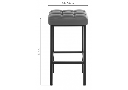 Барный стул Лофт микровелюр катания блэк, черный матовый