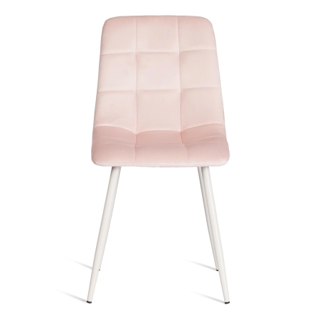 Стул CHILLY (mod. 7094-1) ткань и металл, розовый и белый