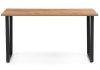 Стол деревянный Лота Лофт 140*25 мм дуб делано темный, матовый черный