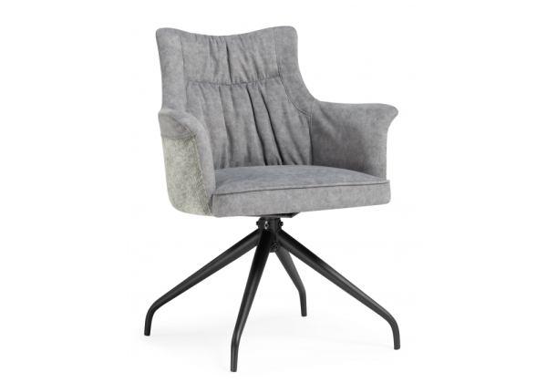 Стул на металлокаркасе Kaser 360 крутящийся серый, черный