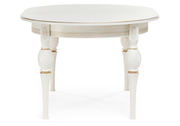 Стол деревянный Авилла молочный, золото