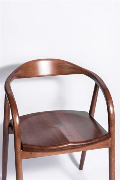 Деревянное полукресло венское Diona светлый орех с твердым сиденьем