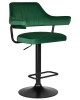 Набор 2 шт Стул барный CHARLY BLACK, зеленый велюр (MJ9-88)